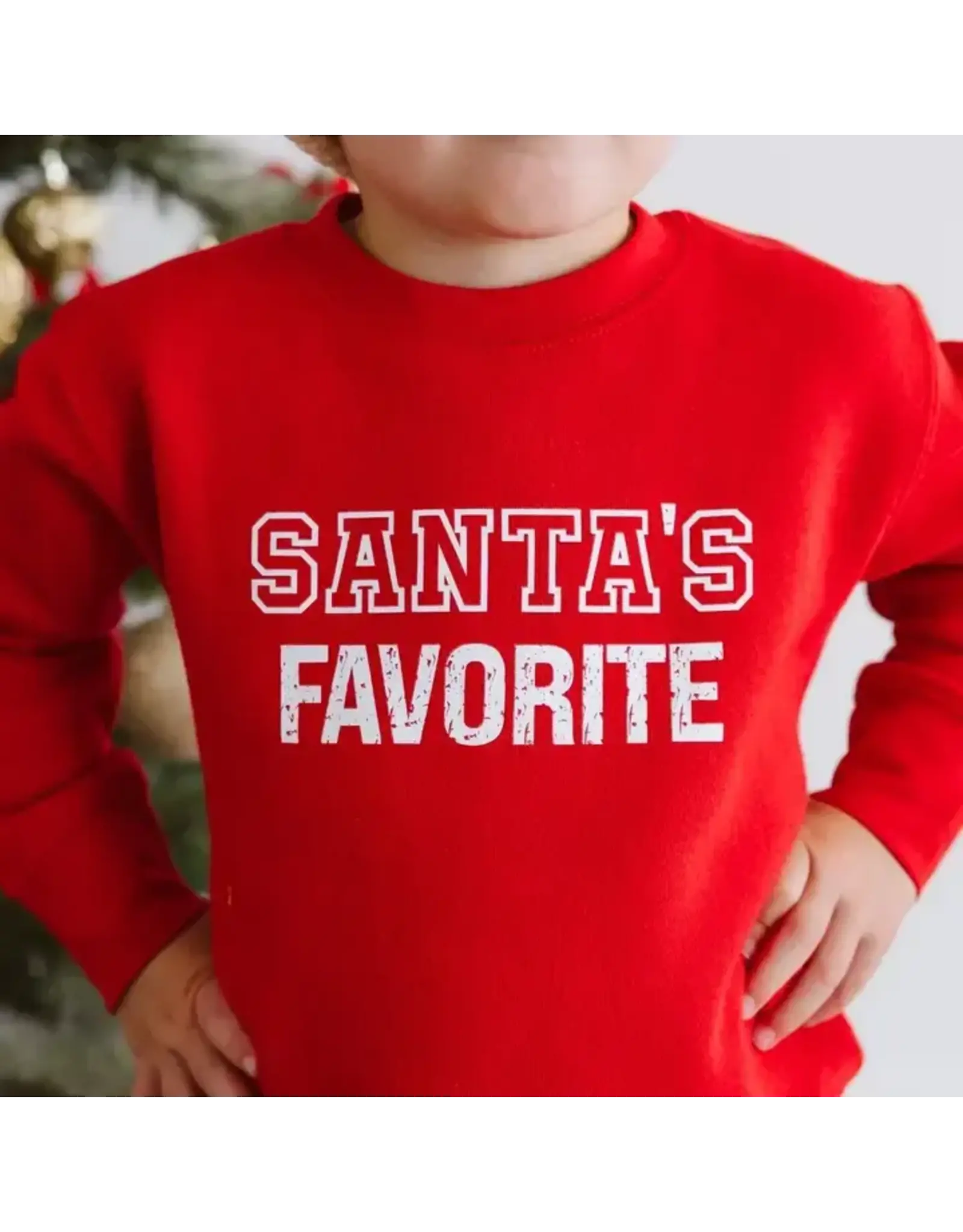 Sweet Wink- Santa's Favorite Red Sweatshirt