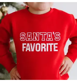 Sweet Wink- Santa's Favorite Red Sweatshirt
