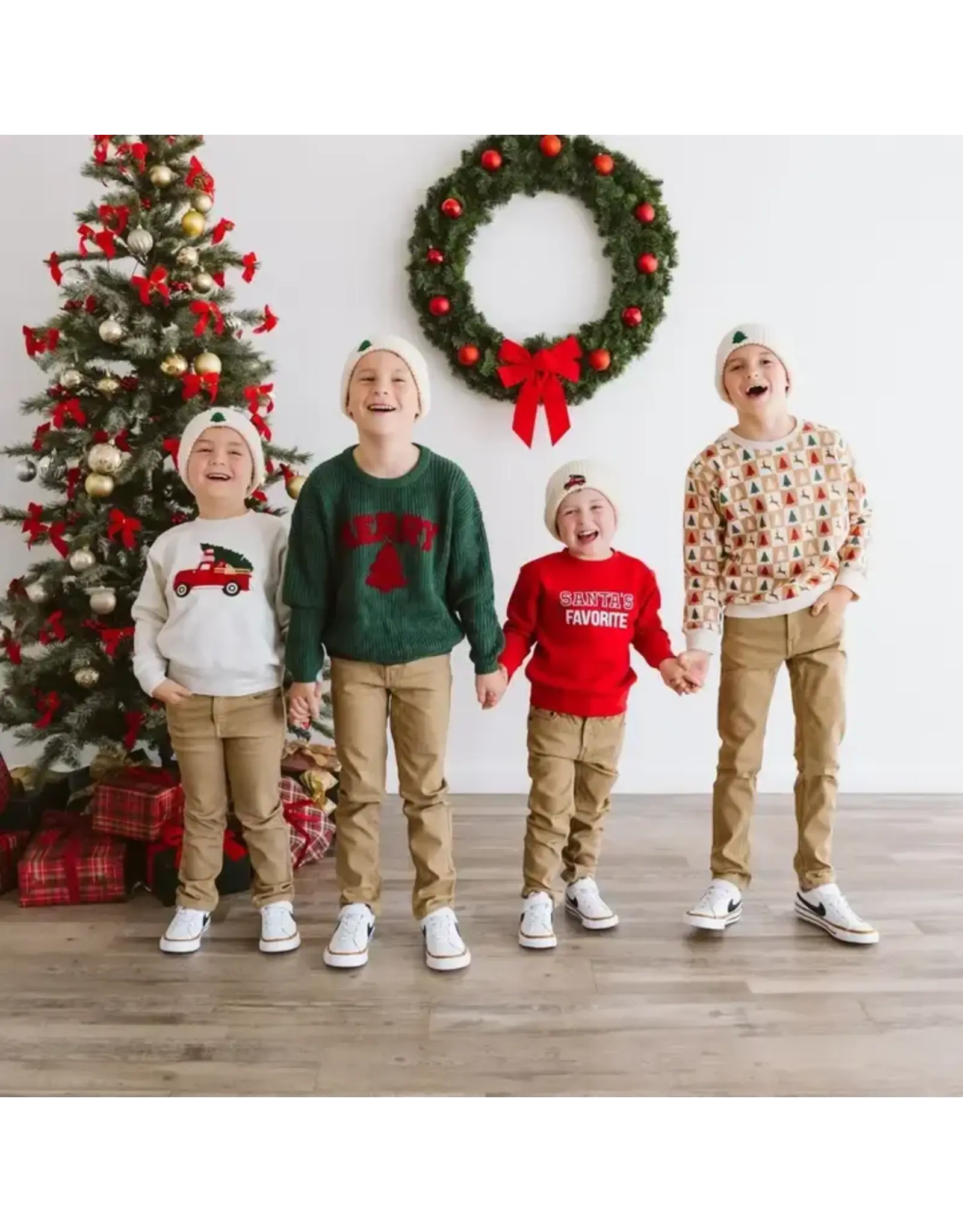 Sweet Wink- Santa's Favorite Red Sweatshirt