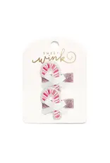 Sweet Wink- Pink Candy Cane Christmas Clip Set