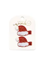 Sweet Wink- Red Santa Hat Christmas Clip Set