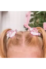 Sweet Wink- Pink Santa Hat Christmas Clip Set