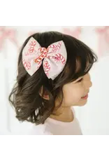 Sweet Wink- Candy Cane Confetti Christmas Tulle Bow Clip