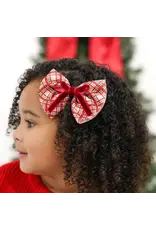Sweet Wink- Christmas Plaid Layered Bow Clip