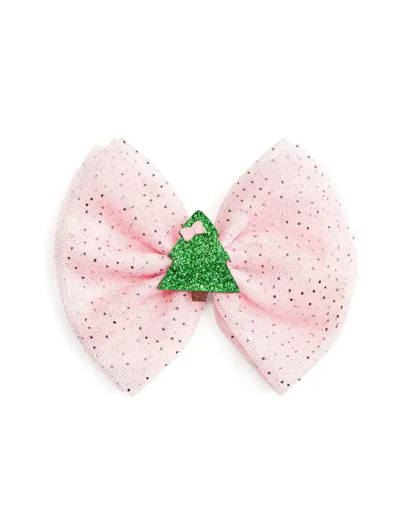 Sweet Wink- Christmas Tree Tulle Bow Clip