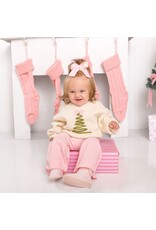 Sweet Wink- Pink Velvet Pearl Bow Clip