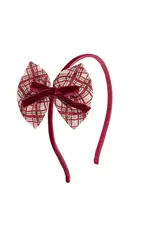 Sweet Wink- Christmas Plaid Layered Bow Headband