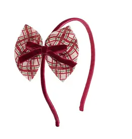 Sweet Wink- Christmas Plaid Layered Bow Headband