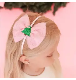 Sweet Wink- Christmas Tree Tulle Bow Headband