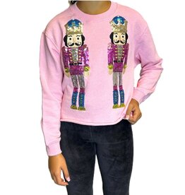 Paper Flowers- Sequin Nutcrackers Sweatshirt