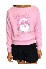 Paper Flowers- Dreaming Pink Christmas Santa Sweatshirt