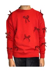 Paper Flowers- Bow Applique Sweatshirt