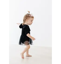 Mila & Rose Mila & Rose- Black Velvet Tutu Bodysuit