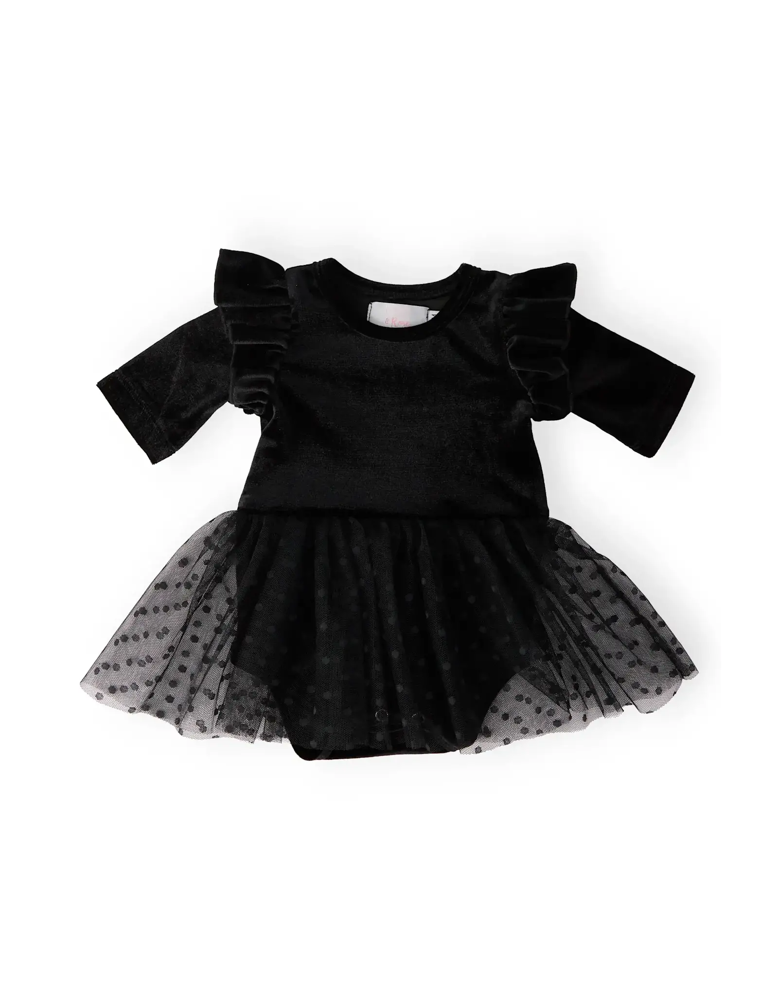 Mila & Rose Mila & Rose- Black Velvet Tutu Bodysuit