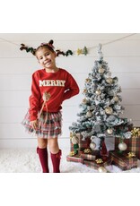 Sweet Wink- Christmas Plaid Tiered Tutu