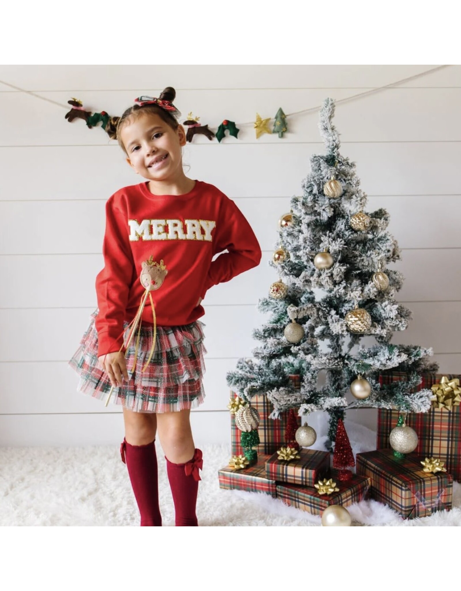 Sweet Wink- Christmas Plaid Tiered Tutu