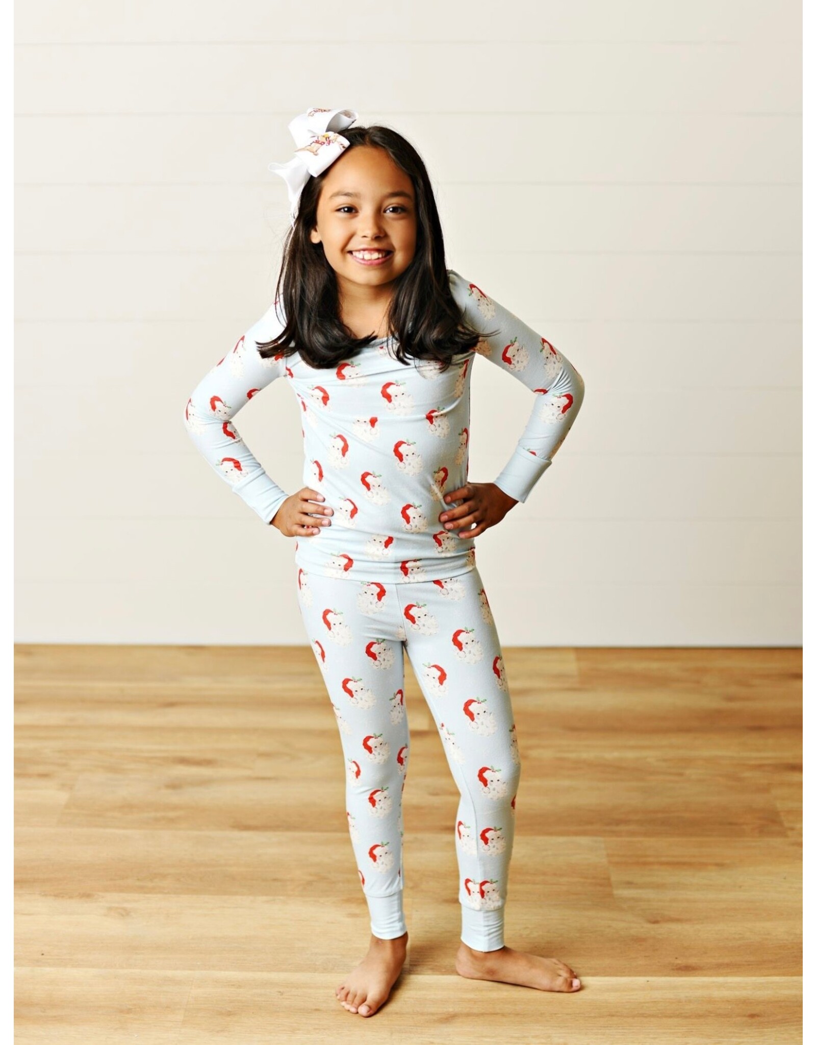 Swoon Baby Swoon Baby- Holiday Blue Butterknit 2pc Pajama