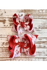 Beyond Creations Beyond Creations- Red Reindeer Layered Knot Bow