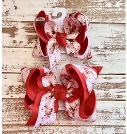 Beyond Creations Beyond Creations- Red Reindeer Layered Knot Bow