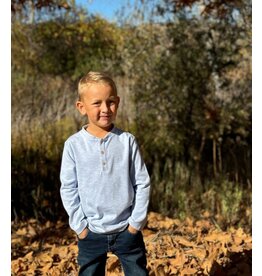 Me & Henry Me & Henry- Adam’s Henley: Pale Blue