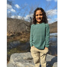 Me & Henry Me & Henry- Toby Tee: Green/White Stripe