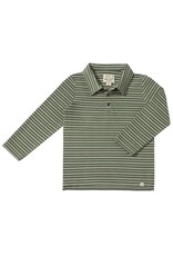 Me & Henry Me & Henry- Spencer Polo: Forest/Cream
