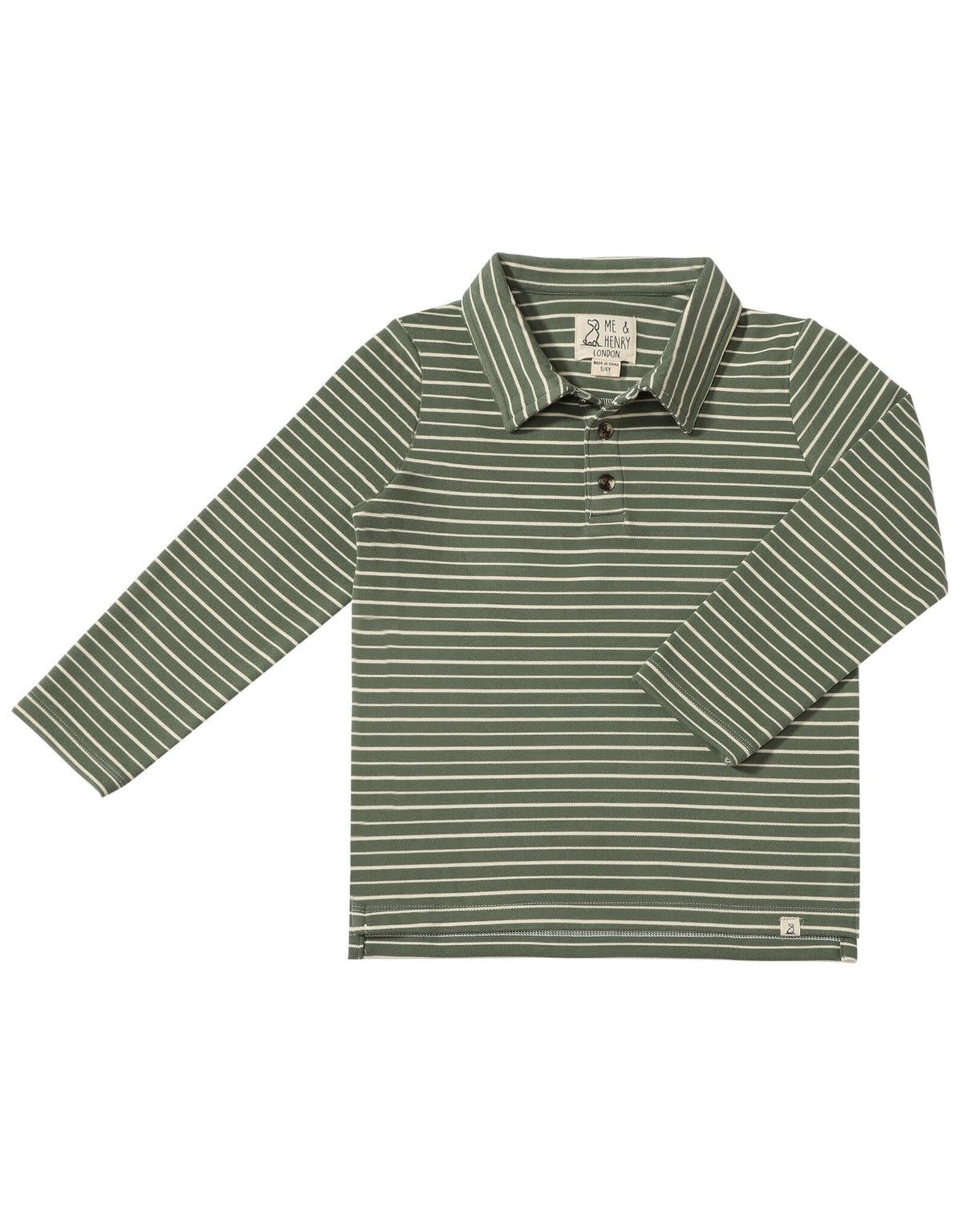 Me & Henry Me & Henry- Spencer Polo: Forest/Cream
