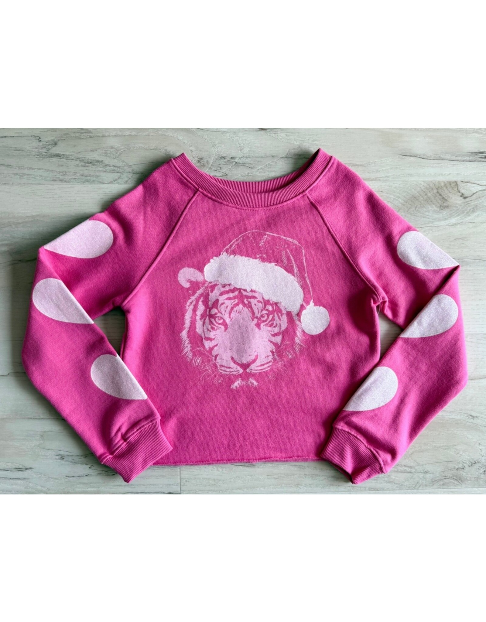 Paper Flowers- Christmas Tiger Sweatshirt