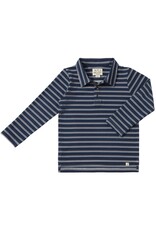 Me & Henry Me & Henry- Spencer Polo: Stripe Navy/White