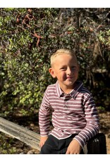 Me & Henry Me & Henry- Spencer Polo: Burgundy/Cream