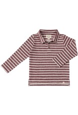 Me & Henry Me & Henry- Spencer Polo: Burgundy/Cream
