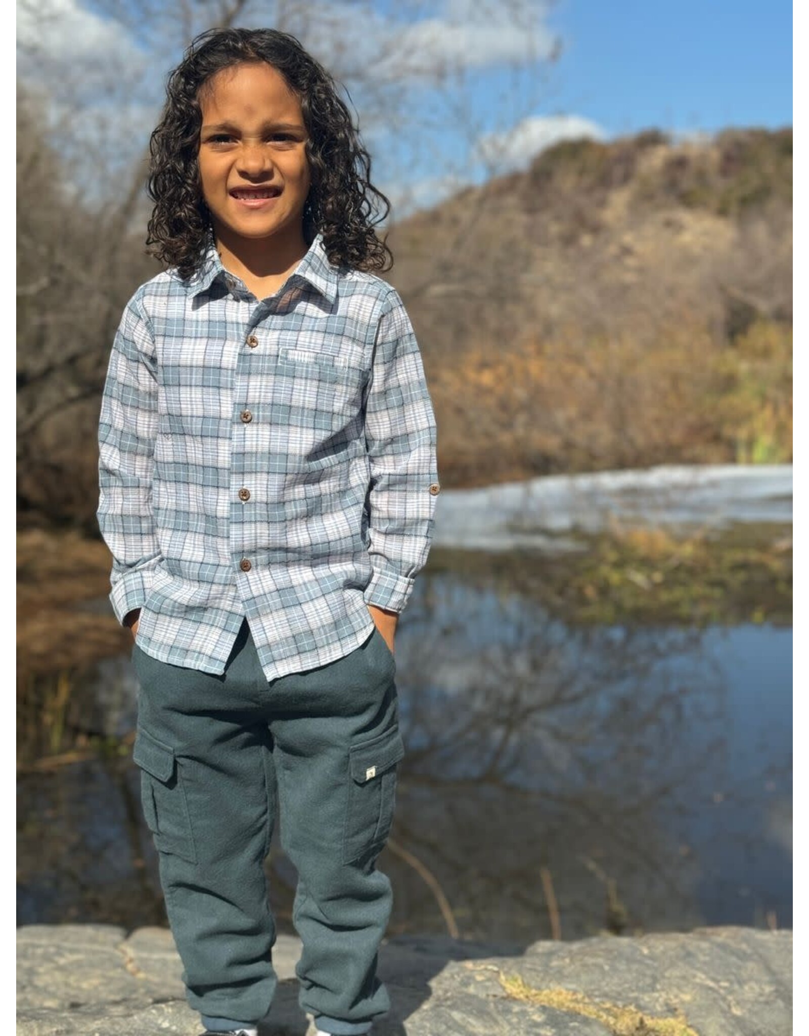 Me & Henry Me & Henry- Atwood: Grey/Black Plaid