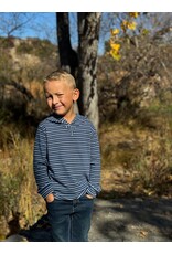 Me & Henry Me & Henry- Roger Hooded Top: Navy/White