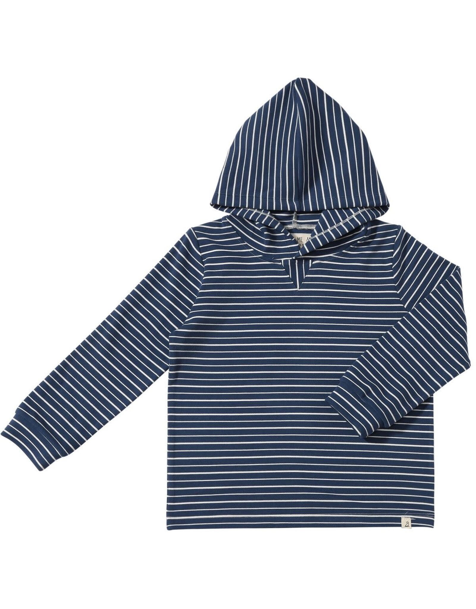 Me & Henry Me & Henry- Roger Hooded Top: Navy/White