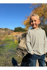 Me & Henry Me & Henry- Roger Hooded Top: Cream/Navy