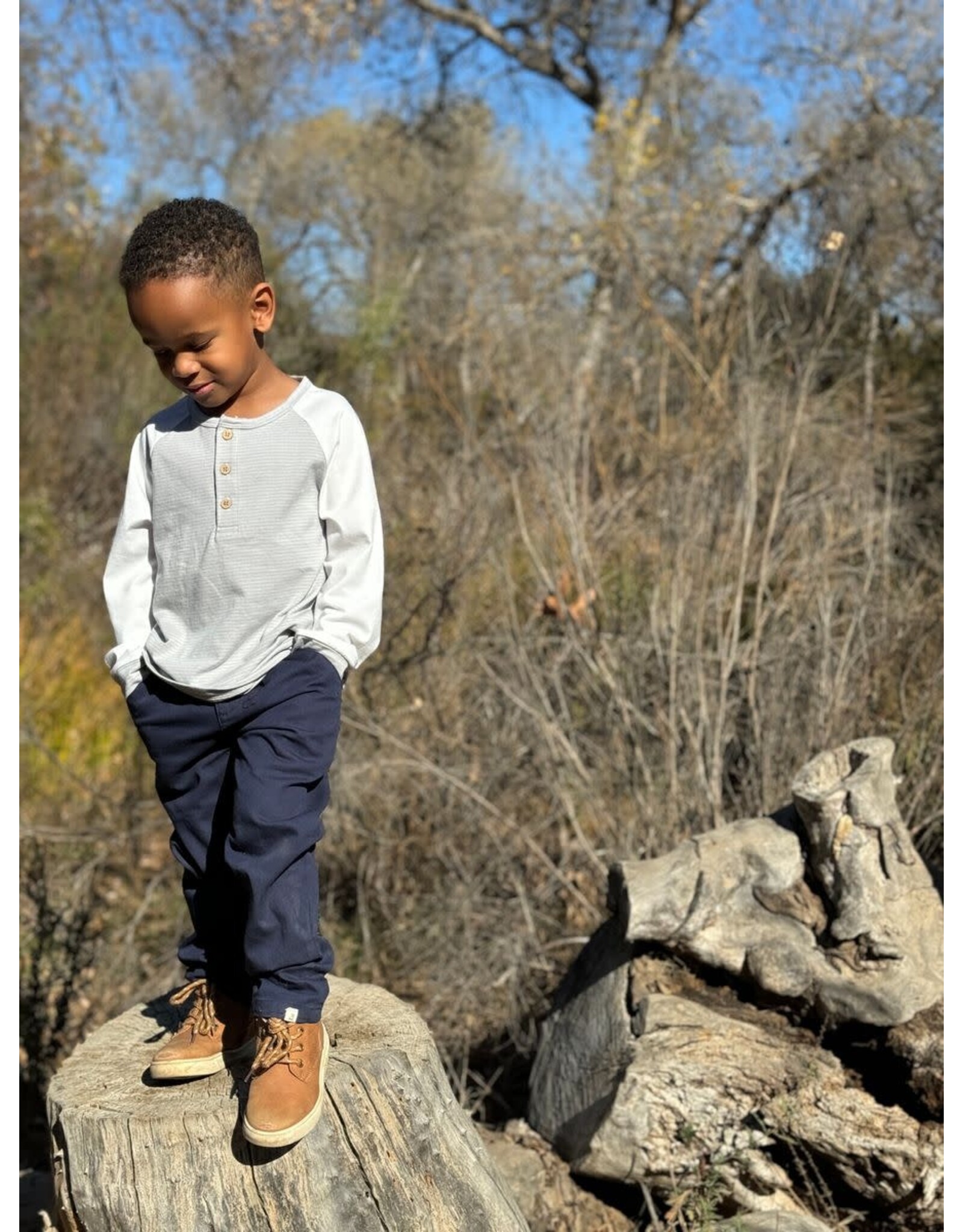 Me & Henry Me & Henry- Jay Twill Pants: Navy