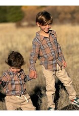 Me & Henry Me & Henry- Jay Twill Pants: Stone