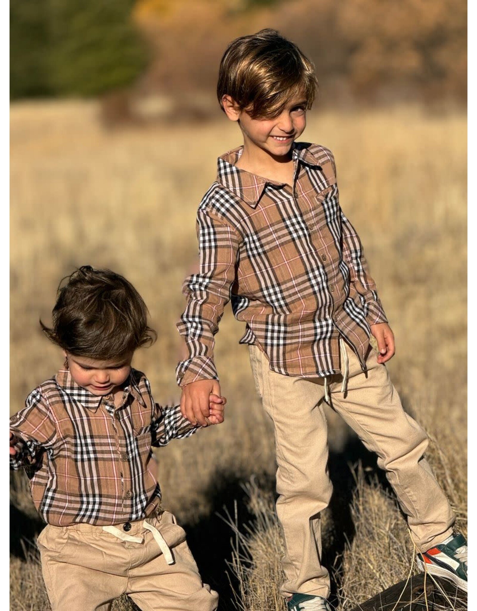 Me & Henry Me & Henry- Jay Twill Pants: Stone