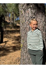 Me & Henry Me & Henry- Midway Polo: Green/Cream Stripe