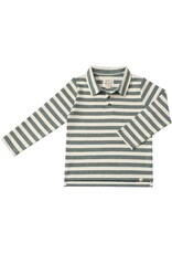 Me & Henry Me & Henry- Midway Polo: Green/Cream Stripe