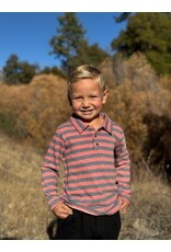 Me & Henry Me & Henry- Midway Polo: Red/Black Stripe