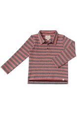 Me & Henry Me & Henry- Midway Polo: Red/Black Stripe