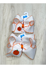 Wee Ones-  Harvest Pumpkin Moonstitch Bow