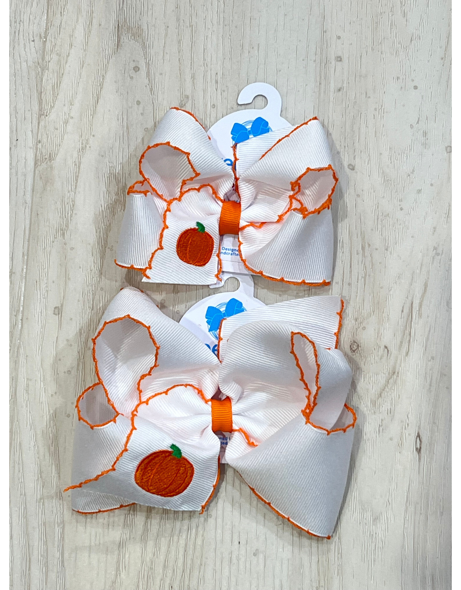 Wee Ones-  Harvest Pumpkin Moonstitch Bow