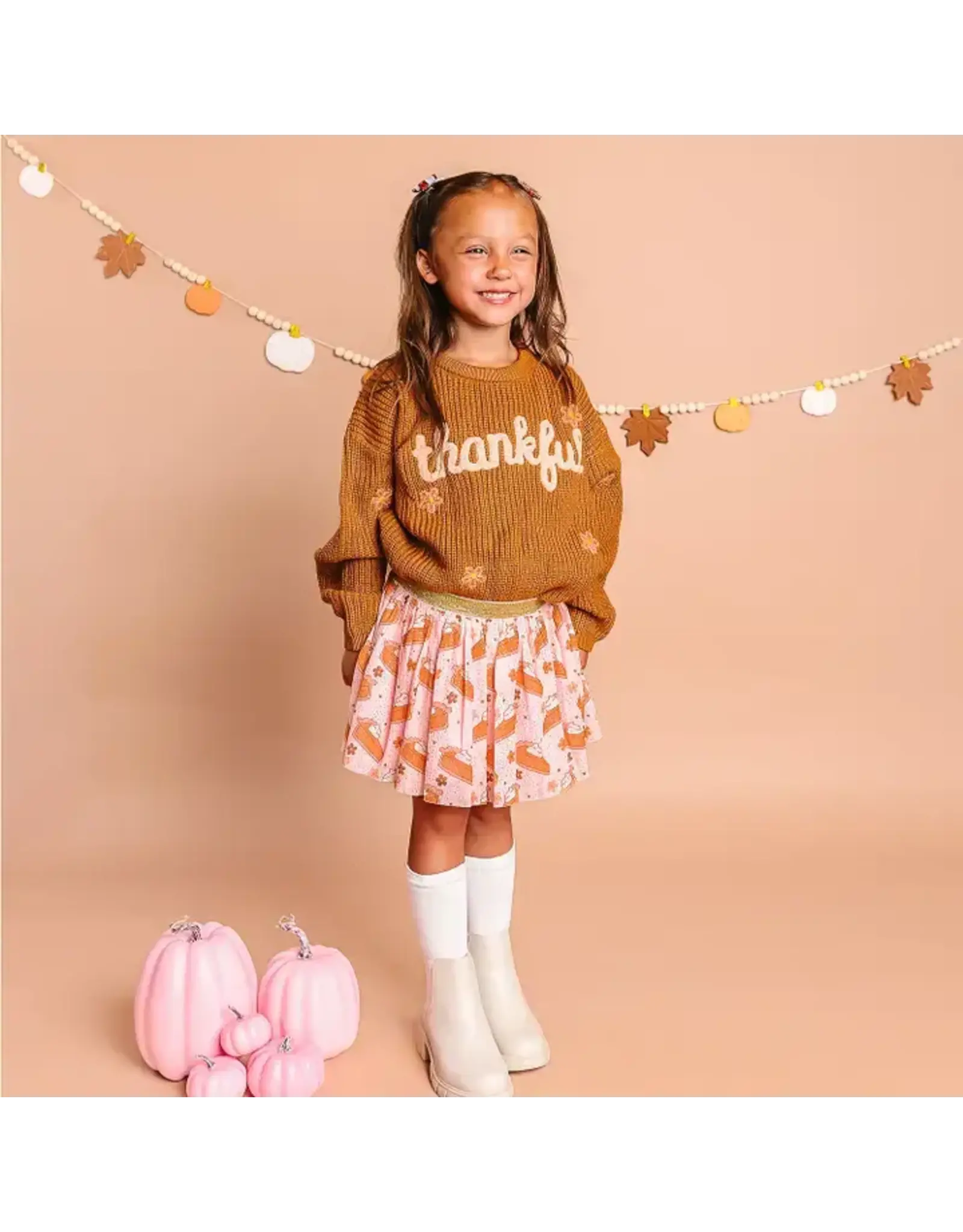 Sweet Wink-  Thankful Thanksgiving Knit Sweater