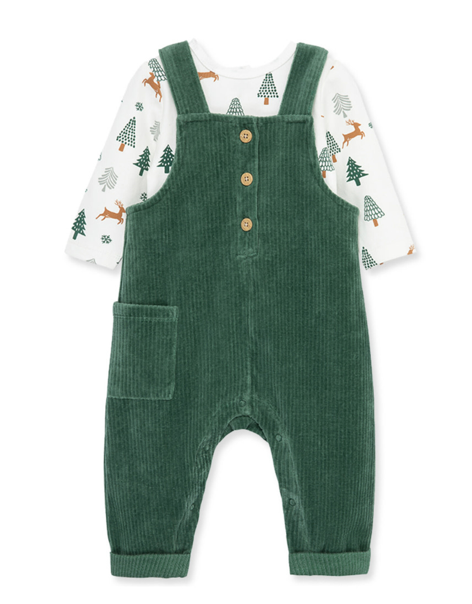 Little Me Little Me- Cheer Overall Set