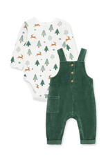 Little Me Little Me- Cheer Overall Set