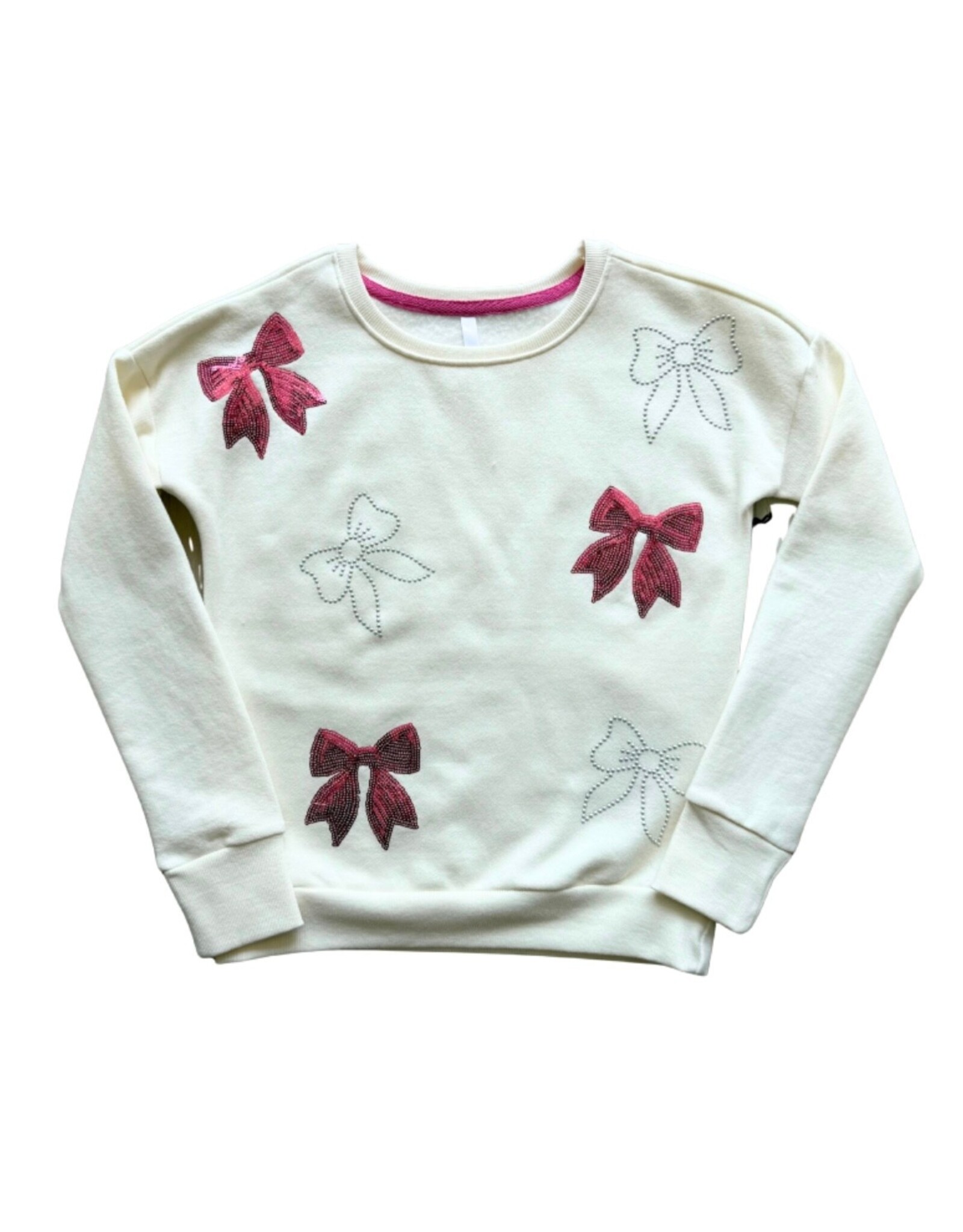 Sweet Soul- Sequin Bows Sweatshirt