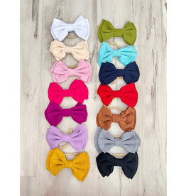 Double Textured Waffle Bow Headband