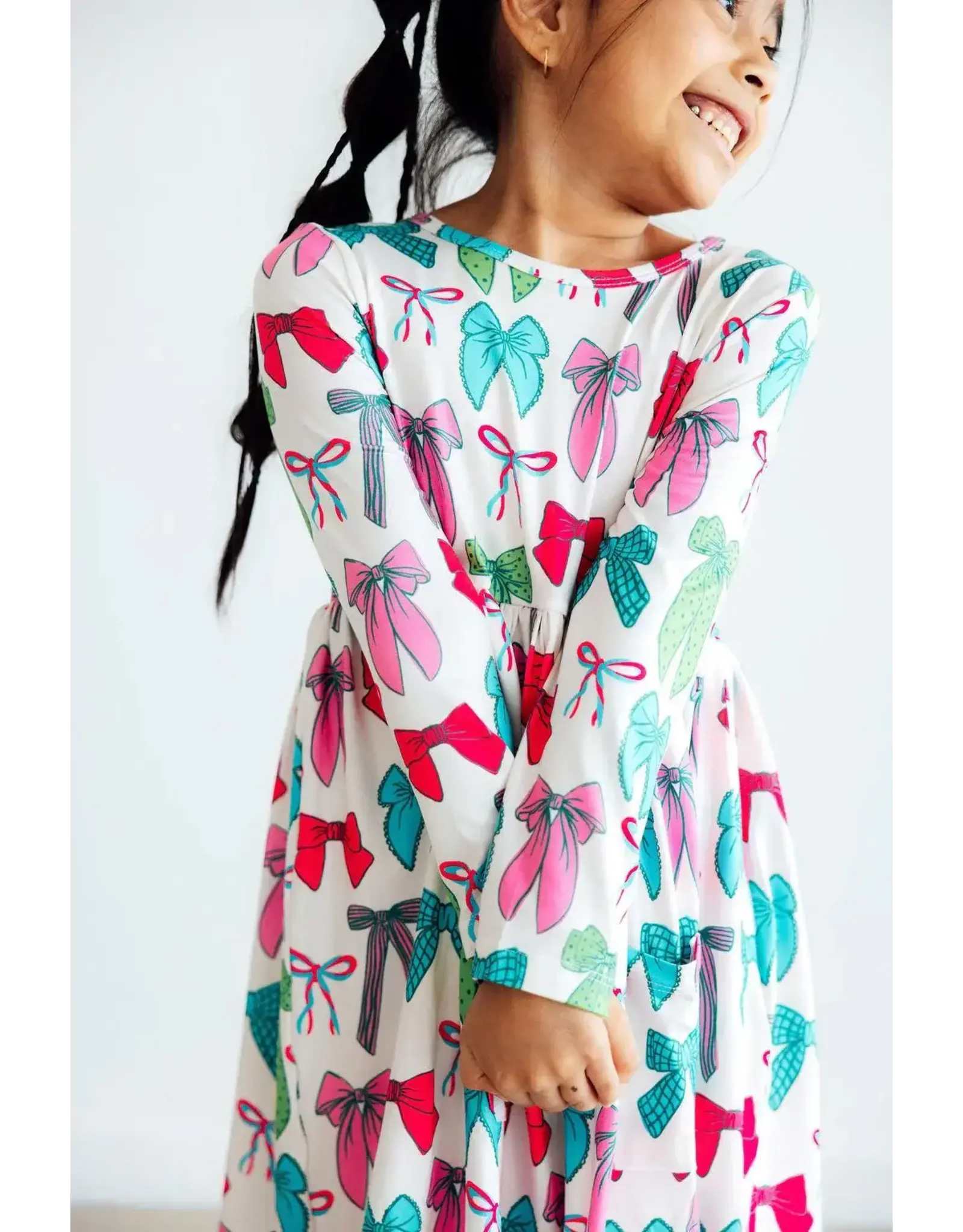 Mila & Rose Mila & Rose- Twirls & Ties L/S Pocket Twirl Dress